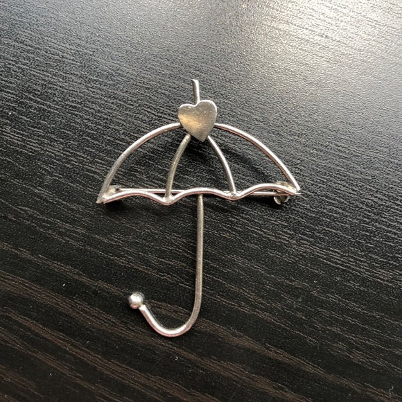 Vintage Umbrella Brooch - Picture 1 of 2